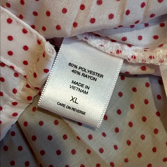 Women’s Pink Polka Dot Blouse (XL) New York & Co - Picture 5 of 8